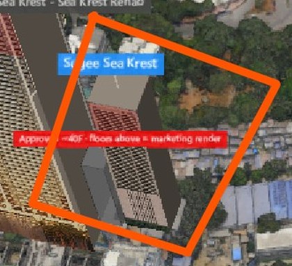 Sugee Sea Krest plot outlined on the Rexray View Map