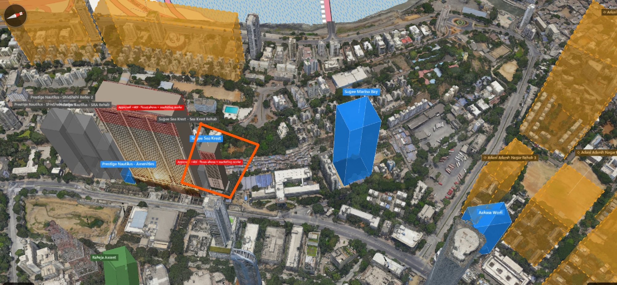Rexray View Map: Sugee Sea Krest and its surrounding development modelled at 2032