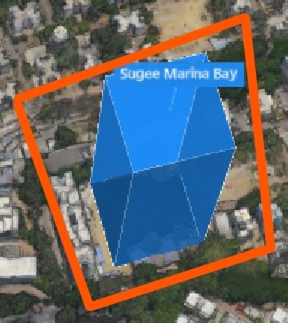 Sugee Marina Bay plot outlined on the Rexray View Map