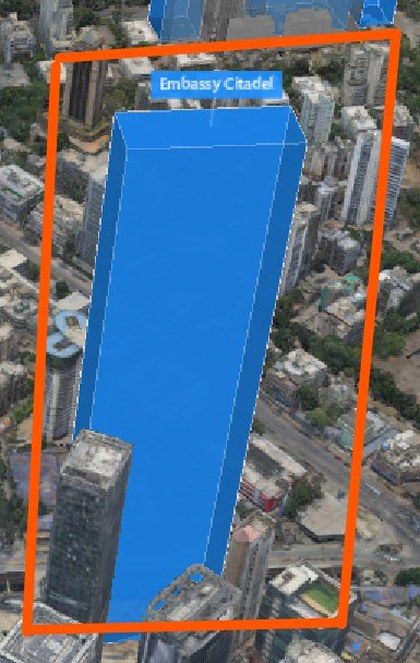 Embassy Citadel plot outlined on the Rexray View Map
