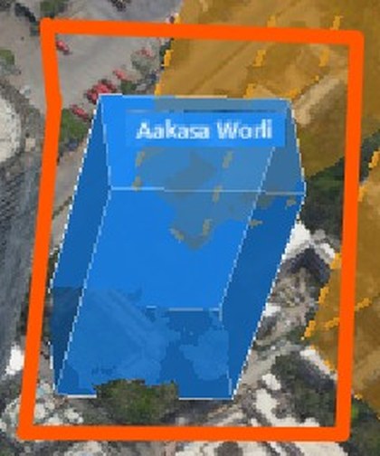 Aakasa plot outlined on the Rexray View Map