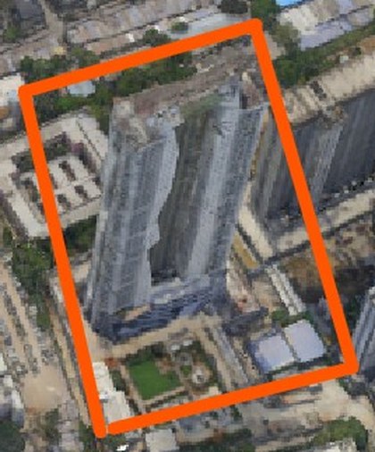 Raheja Imperia II plot outlined on the Rexray View Map