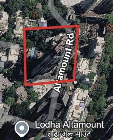 Kalpataru Prive plot outlined on the Rexray View Map
