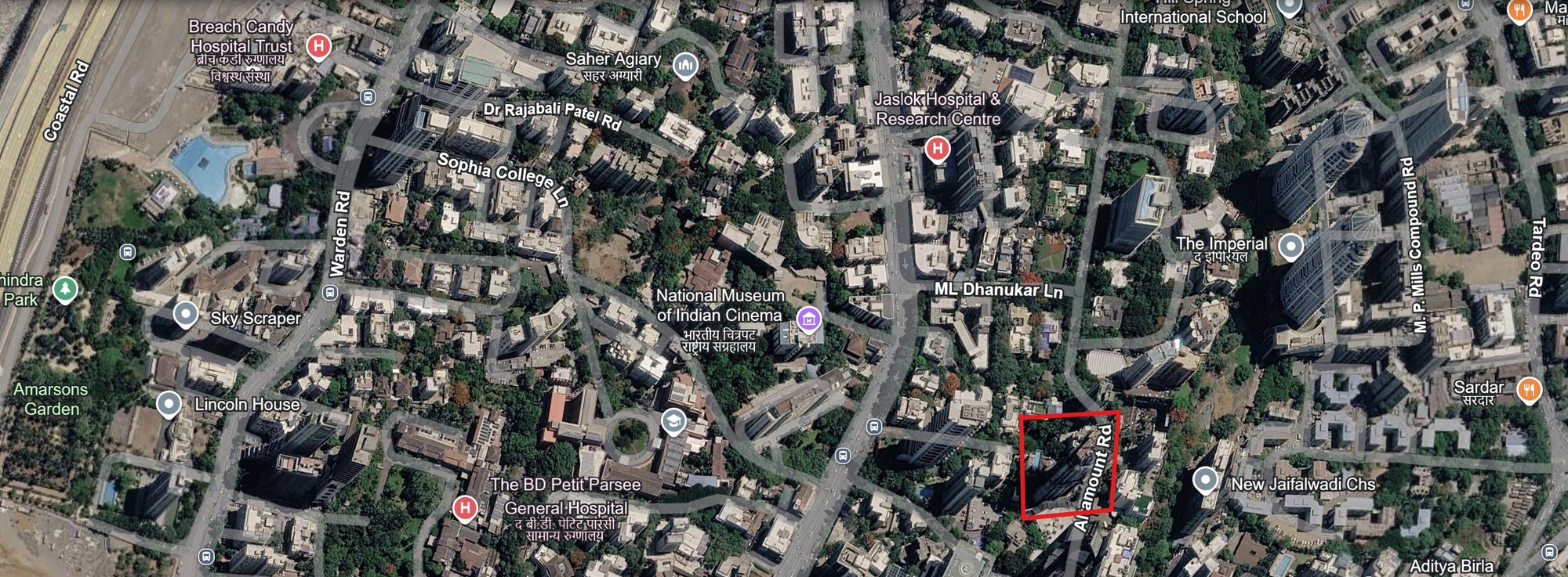 Rexray View Map: Kalpataru Prive and its surrounding development modelled at 2032