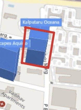 Kalpataru Oceana plot outlined on the Rexray View Map