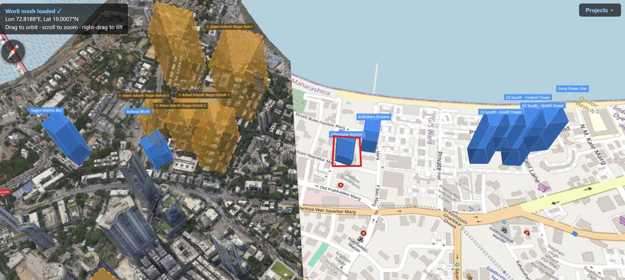 Rexray View Map: Lifescapes Aquino and its surrounding development modelled at 2032