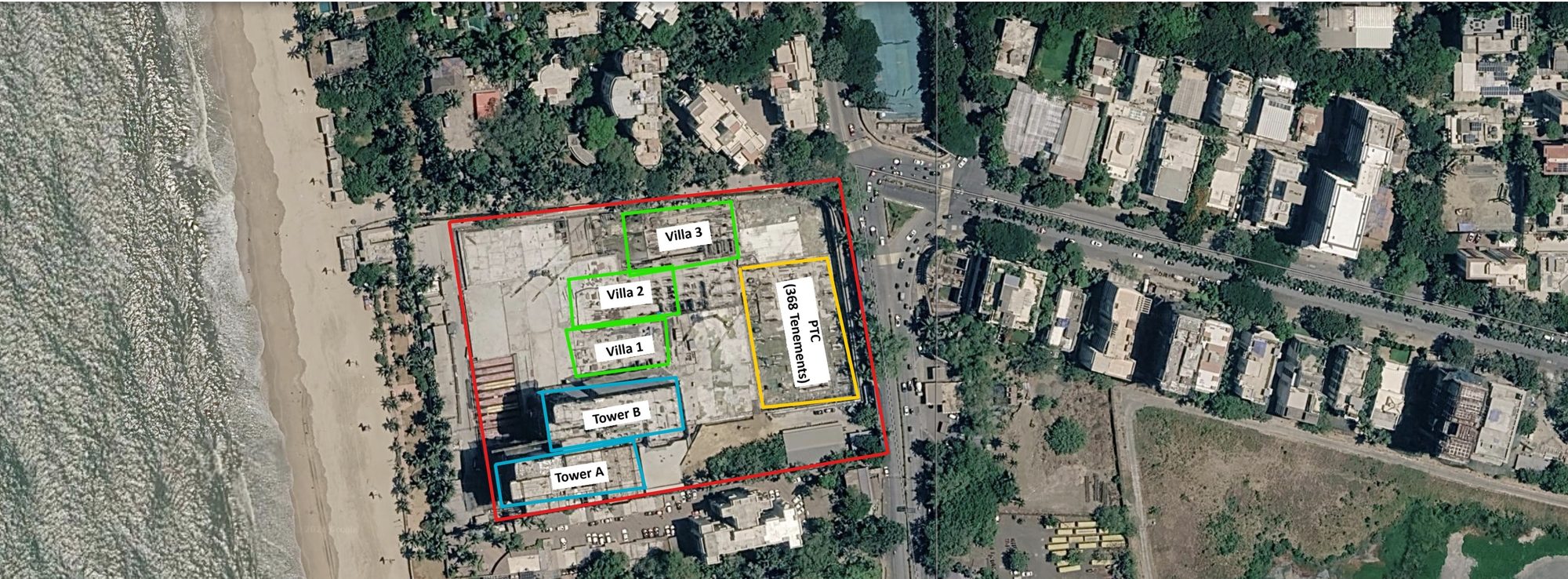 Rexray View Map: Lodha Avalon - Tower B and its surrounding development modelled at 2032