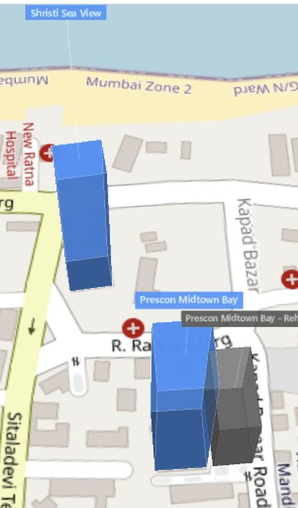 Shristi Sea View plot outlined on the Rexray View Map