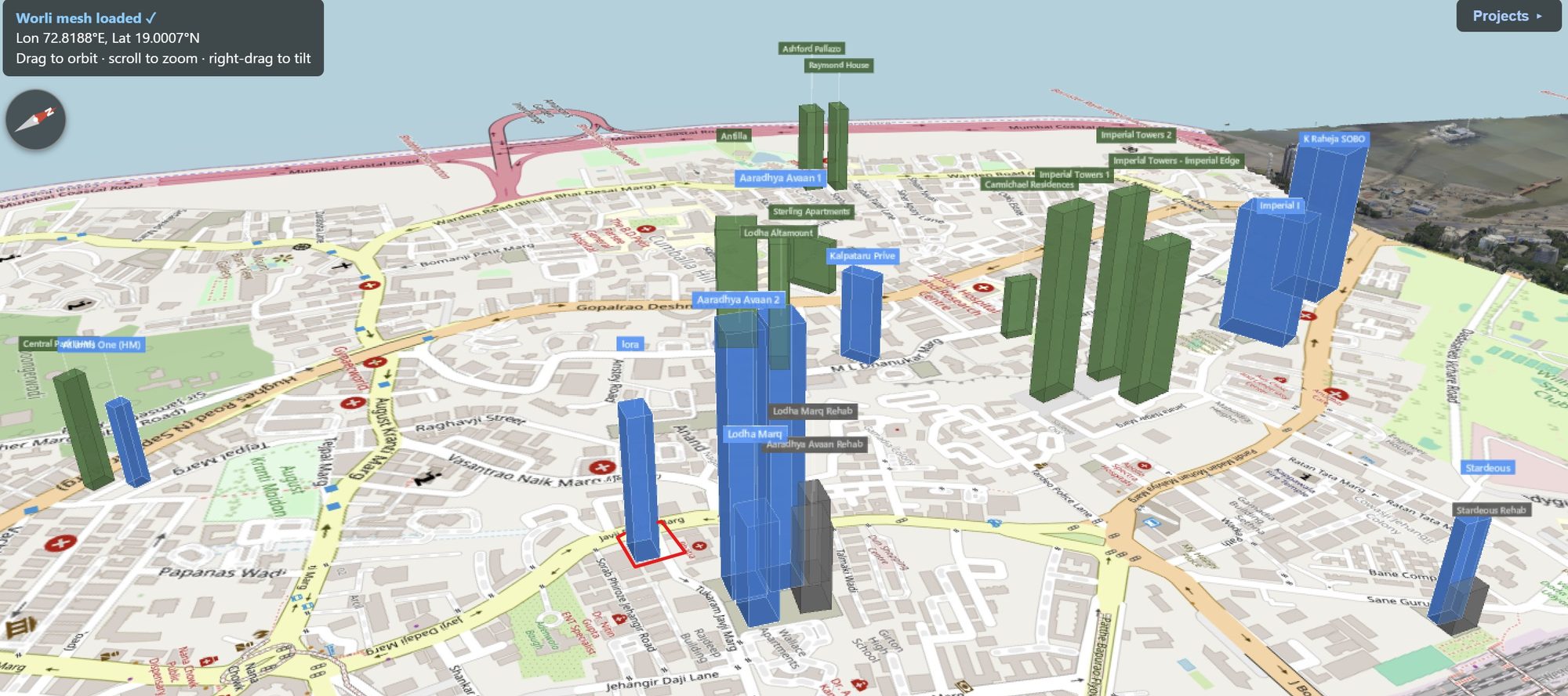 Rexray View Map: Verain Iora and its surrounding development modelled at 2032