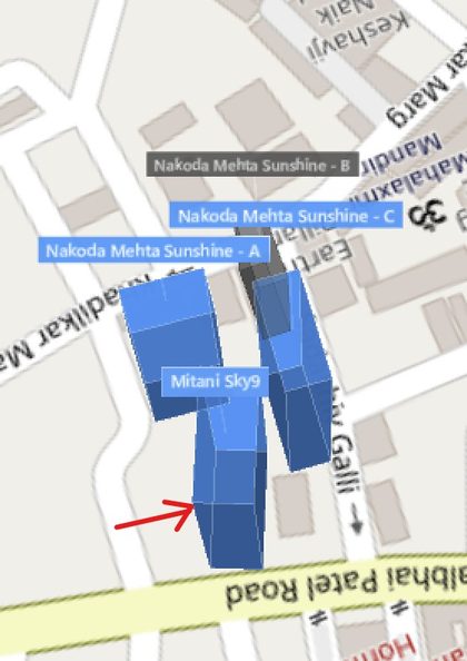Mitani Sky 9 plot outlined on the Rexray View Map