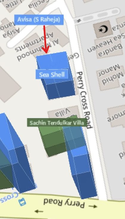 Avisa by S Raheja plot outlined on the Rexray View Map