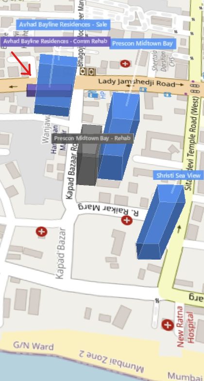 Bayline Residences plot outlined on the Rexray View Map