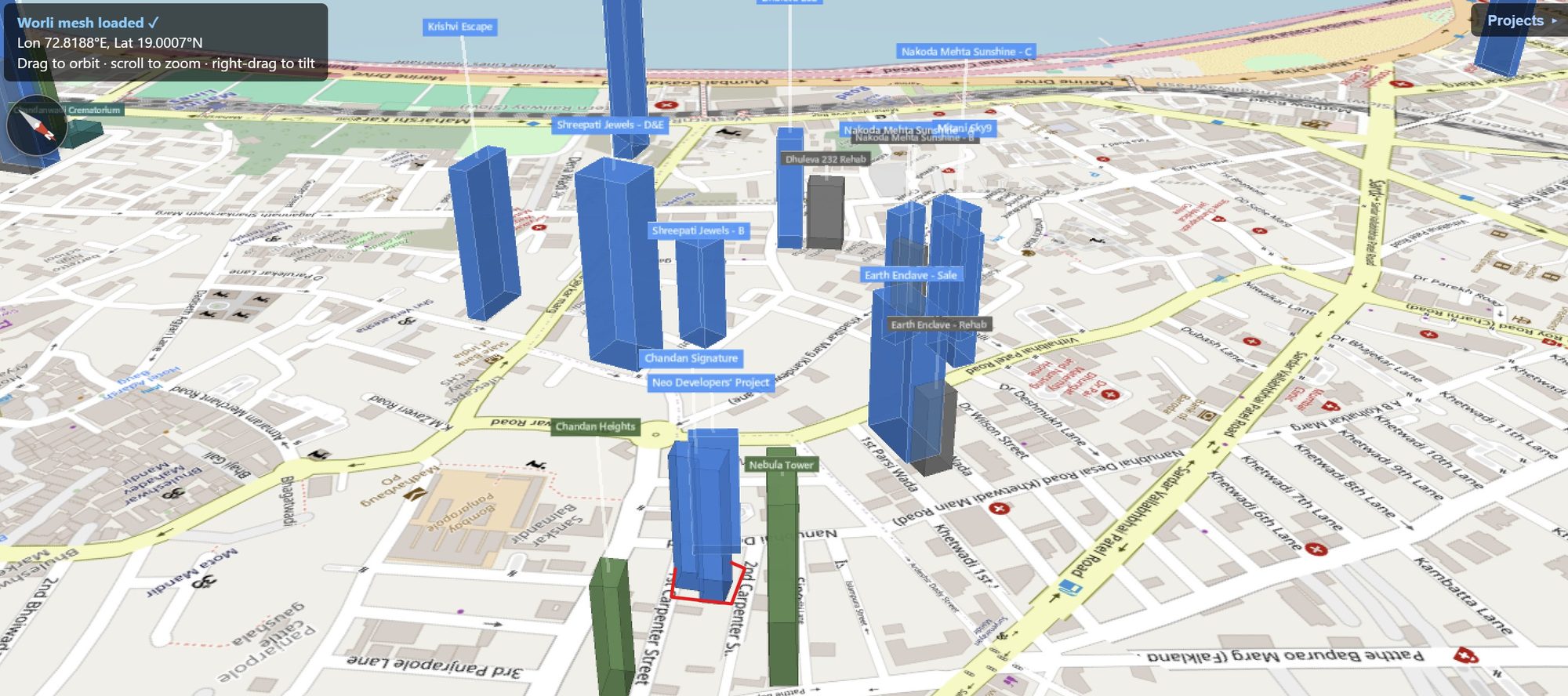 Rexray View Map: Chandan Signature and its surrounding development modelled at 2032